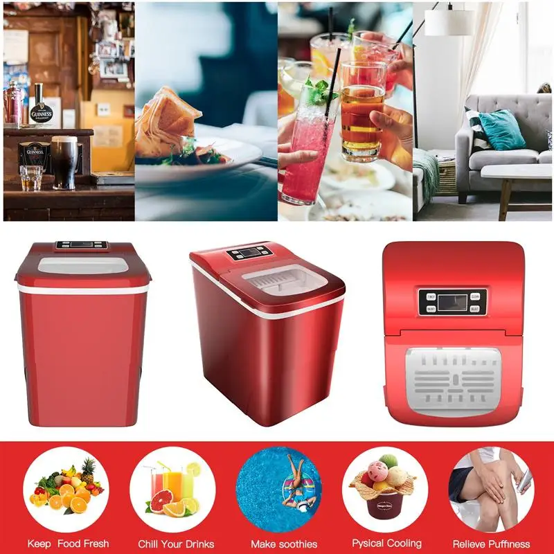 

Compact Ice Maker Electric Bullet Ice Machine Automatic Household Ice Making Machine for Milk Tea Shop