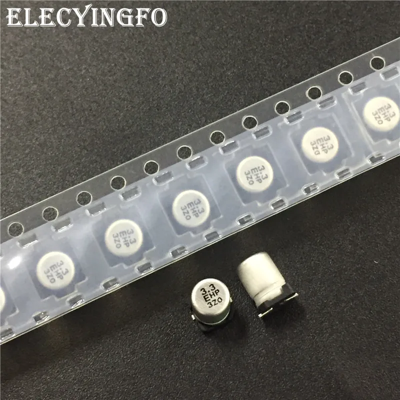 50pcs 3.3uF 25V3.3uf HB Series 4x5.8mm Original 25V3.3uF BiPolar Chip type SMD Aluminum Electrolytic capacitor | Электронные