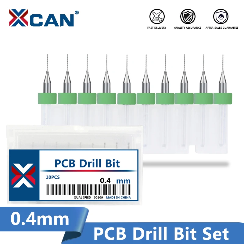 XCAN 10 шт. 3 175 мм (1/8 дюйма) Хвостовик микро PCB сверла для дрели печатная плата