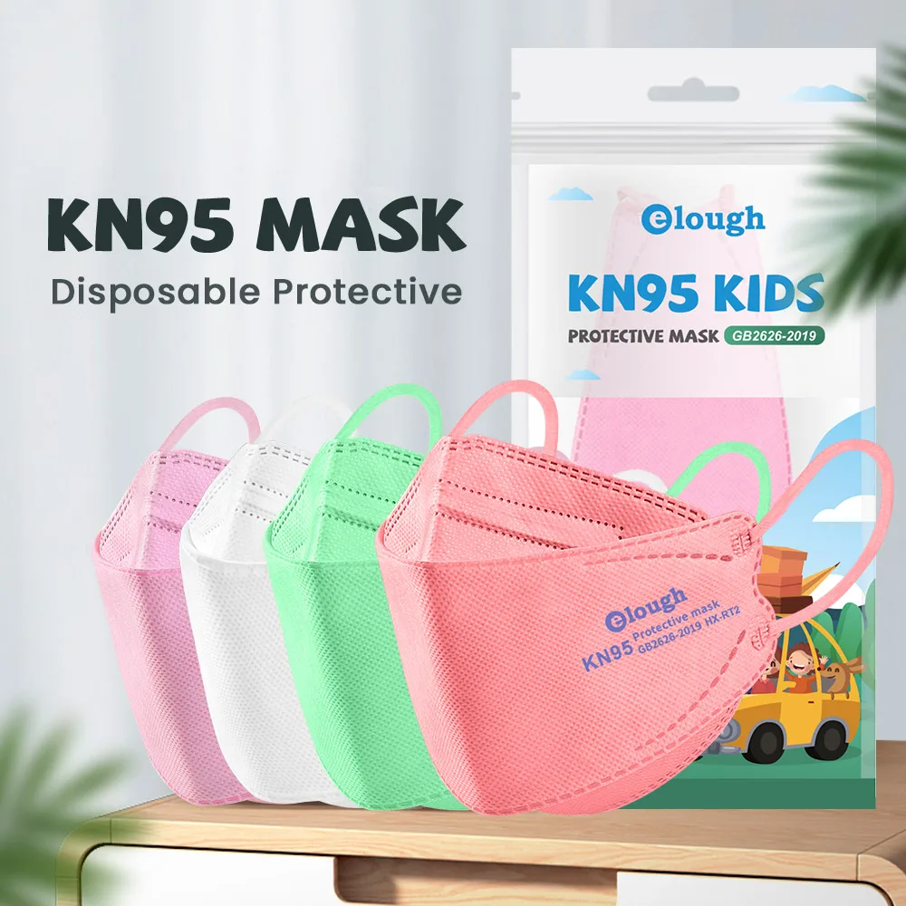 Elough Mascarillas FPP2 Niños12 4 слоя Дети FFP2 маски в Корейском стиле для детей Infantil KN95