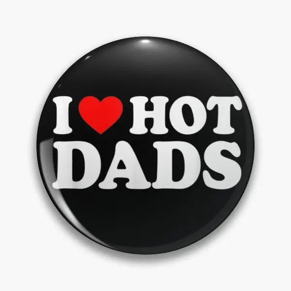 I Love Hot Dads рубашка Heart S мягкая пуговица значок шляпа мультфильм Модная одежда