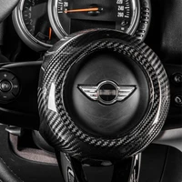 carbon fiber car accessories interior steering wheel center decoration sticker for mini cooper s f54 f55 f56 f57 f60 car styling
