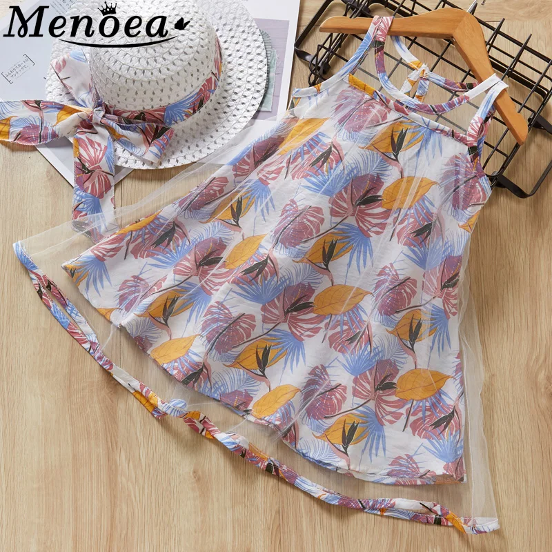 Menoea/летнее платье Одежда для малышей Кружевное в богемном стиле с цветочным