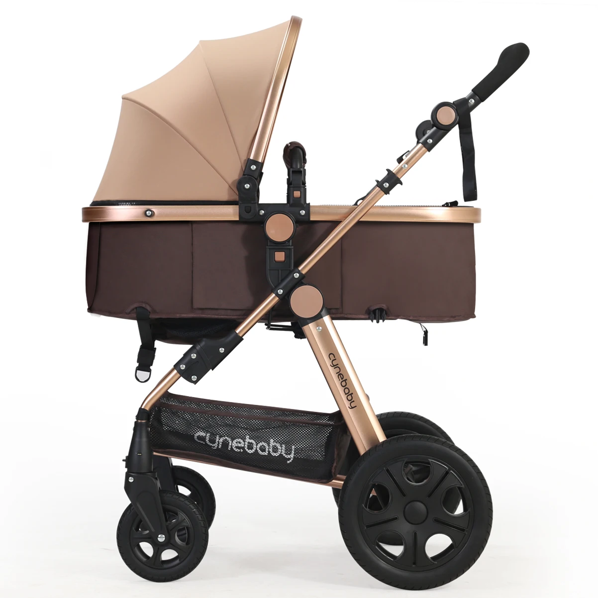 Infant Baby Stroller for Newborn and Toddler Convertible Bassinet Stroller Compact Single Baby Carriage Toddler Seat Stroller