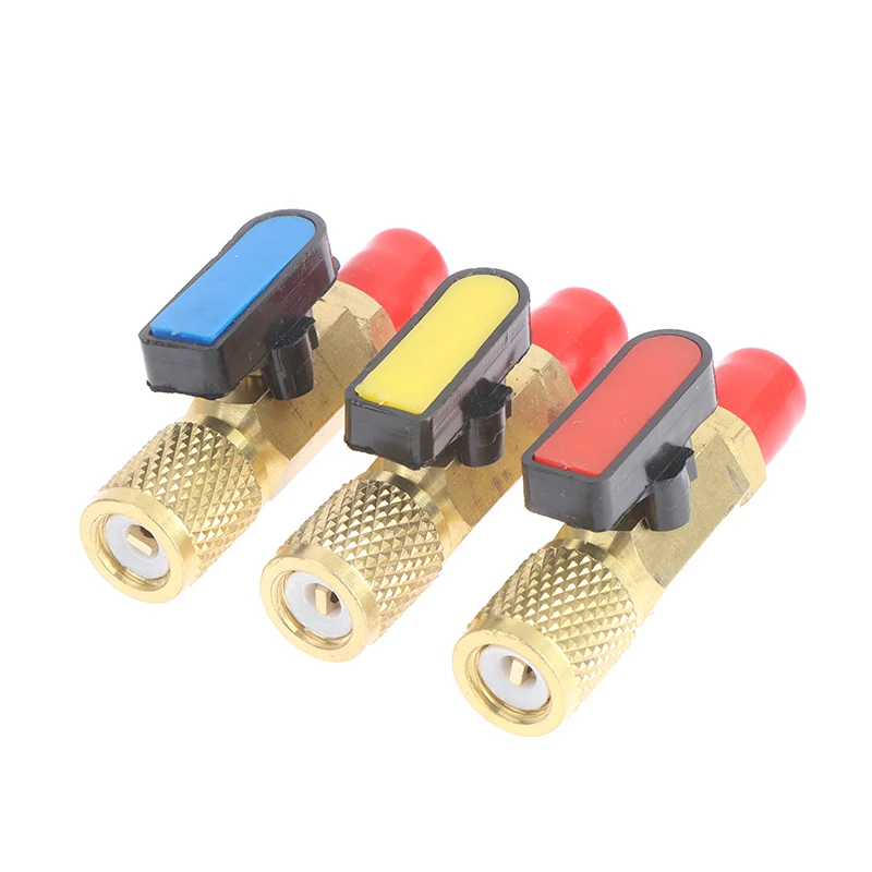 

1PC 1/4" Male To 1/4" Female SAE Straight Ball Valve Charging Hoses HVAC , HVAC/r , A/C Manifold Accessories For R22 Refrigerant