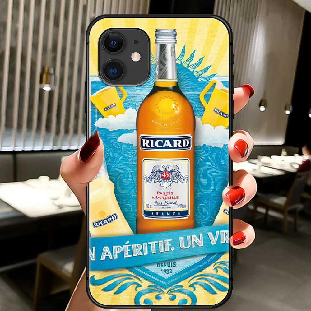 

Ricard Beer Phone Case Cover Hull For IPhone 5 5s se 2 6 6s 7 8 12 Mini Plus X XS XR 11 PRO MAX black Cover Tpu Prime 3D Etui