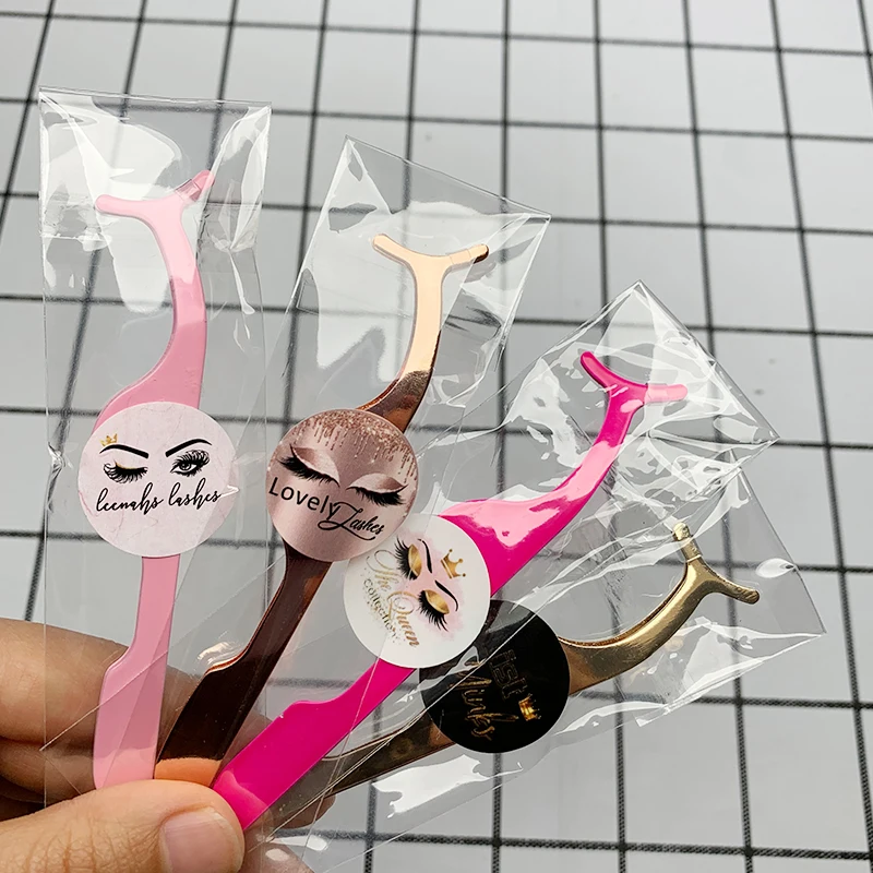 

Mikiwi 30 pcs With Logo T-shape False Eyelash Tweezers Auxiliary Clip Clamp Makeup Tool Fake Eye Lash Applicator Curler Nipper