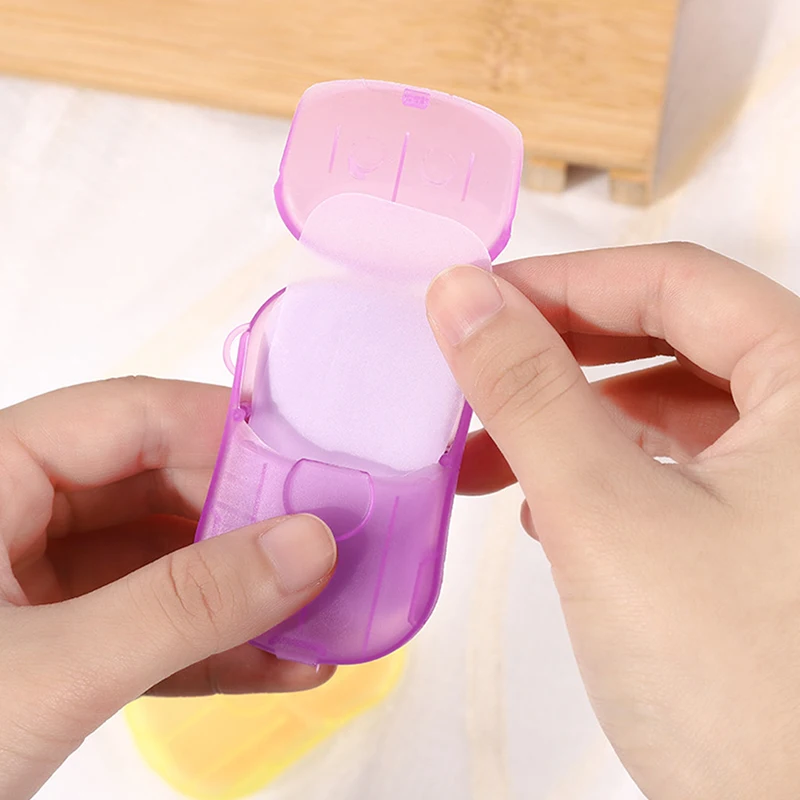 

Traveling Disposable Paper Soap Clean Fragrance Slice Bubble Box Mini Soap Paper