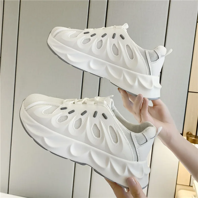 

Sneakers Women 2020 Breathable Mesh Casual Shoes Female Fashion Sneaker Lace Up High Leisure Women Vulcanize Shoe Platform