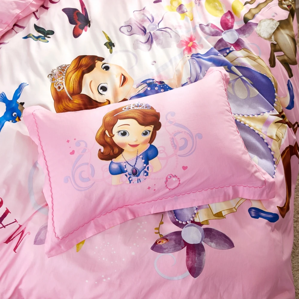 

Dropshipping 3D Bedding Set Disney Iron Man Hulk Baby Cotton Kids Boys Children Bedroom Gift Sofia Princess Fink