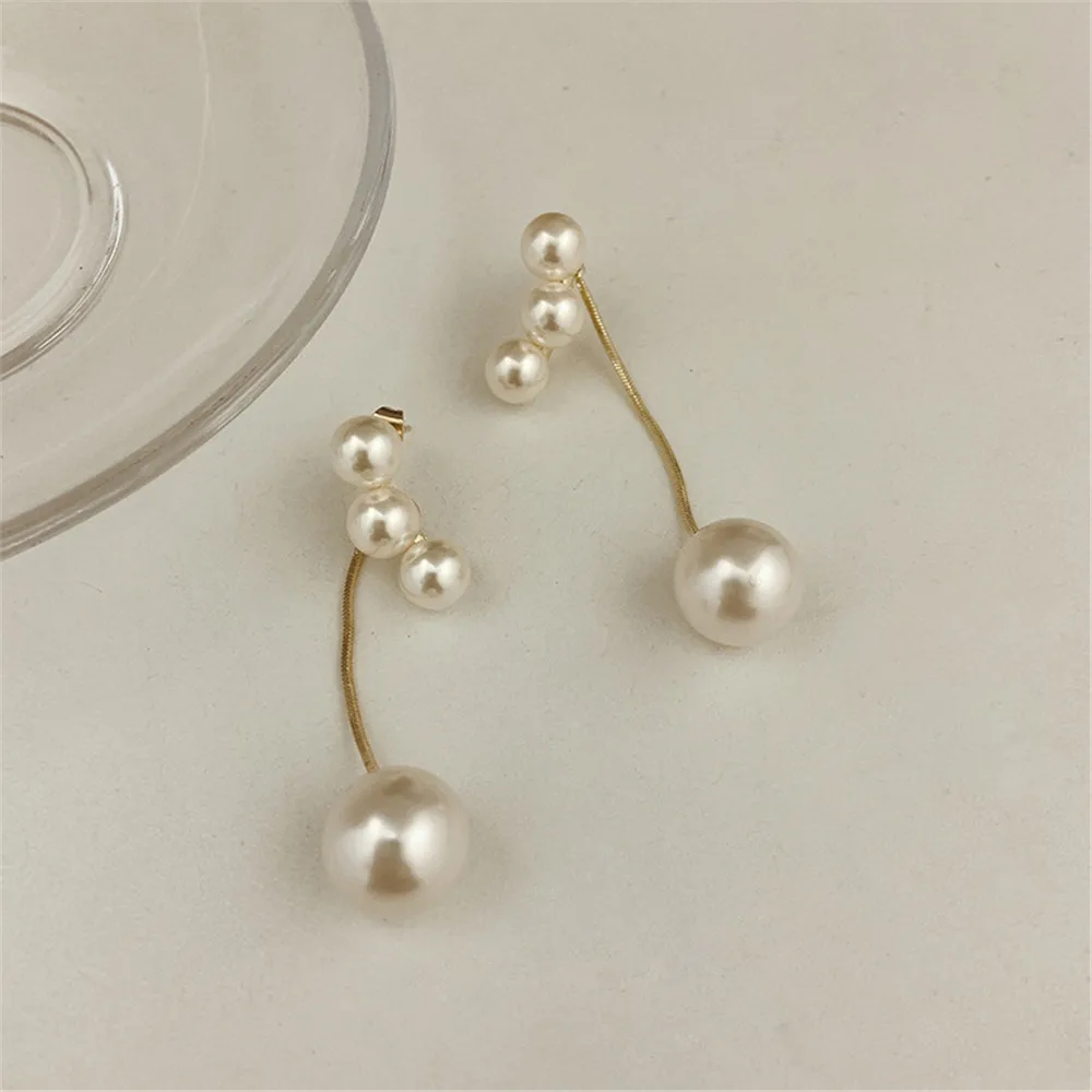 

Fashion Earring Needle French Retro Long Tassel Earrings With Pearls 2021 Female Acessories Personality Wild Temperament Jewelry