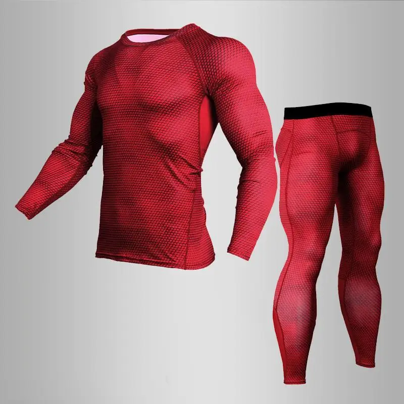 

Thermo underwear xxxxl men's full suit tracksuit compression clothing base layer sport underwear set rashgard male Tights shirt