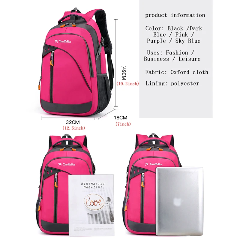 Женский рюкзак 2020 Новая модная простая нейлоновая Водонепроницаемая дорожная