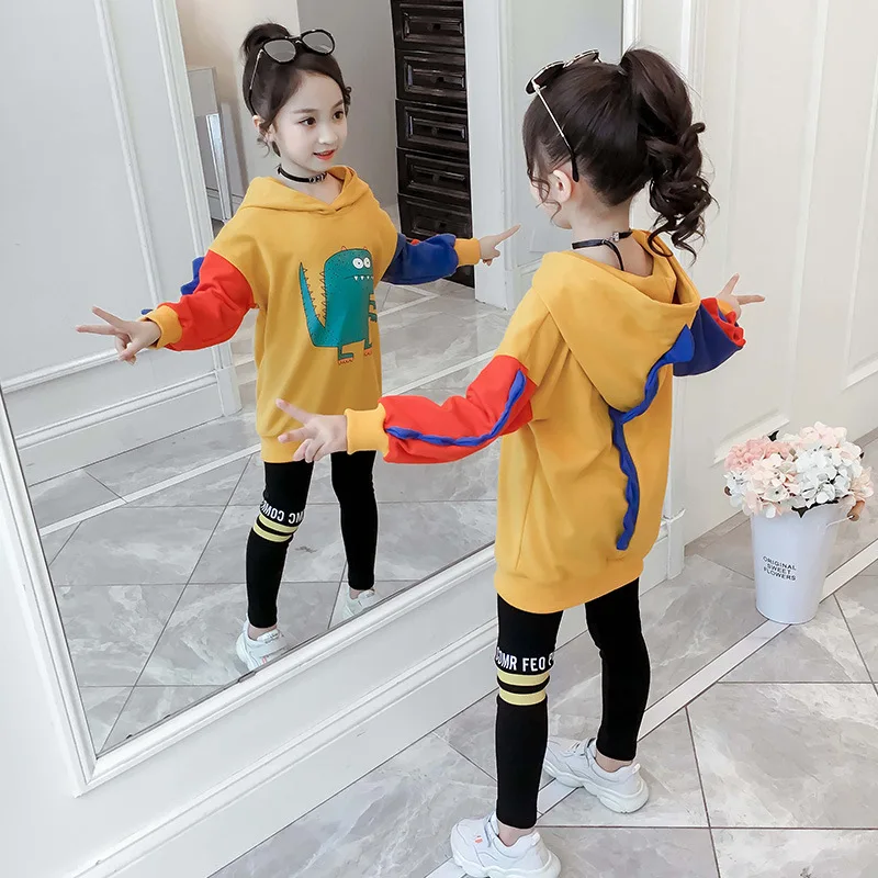 Коллекция 2019 года одежда для девочек детей осенний комплект одежды топы + штаны