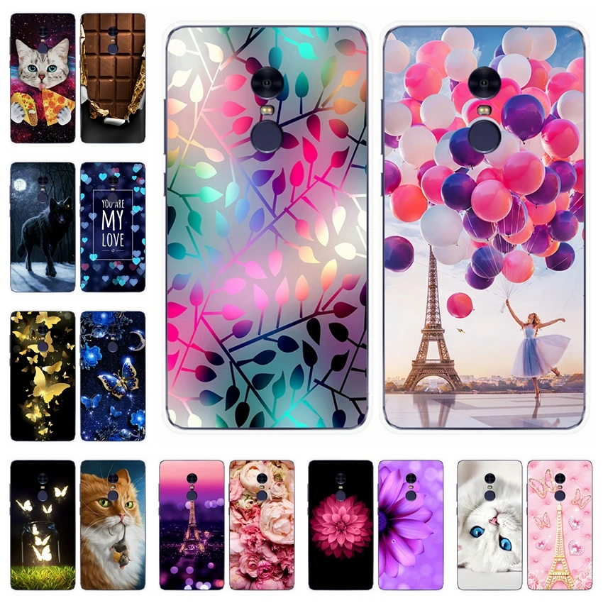 Для Fundas Xiaomi Redmi Note 4X чехол милый ТПУ мягкий на заднюю панель телефона силиконовый