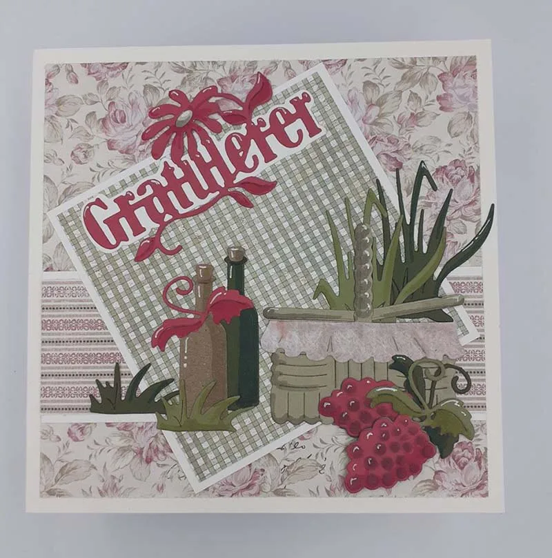 

Carry Basket Tableware New Metal Cutting Dies Craft Stencil Diy for Scrapbooking Handmade Card Make Shape Album Decoration Model