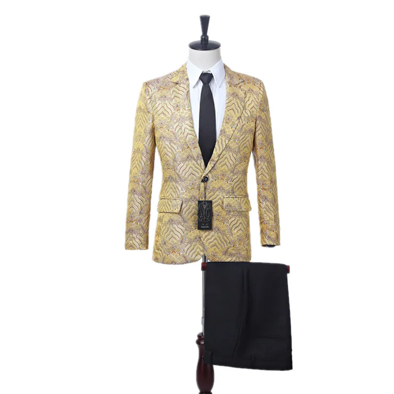Новый дизайн мужские свадебные костюмы приталенные Блейзер жених свадебное