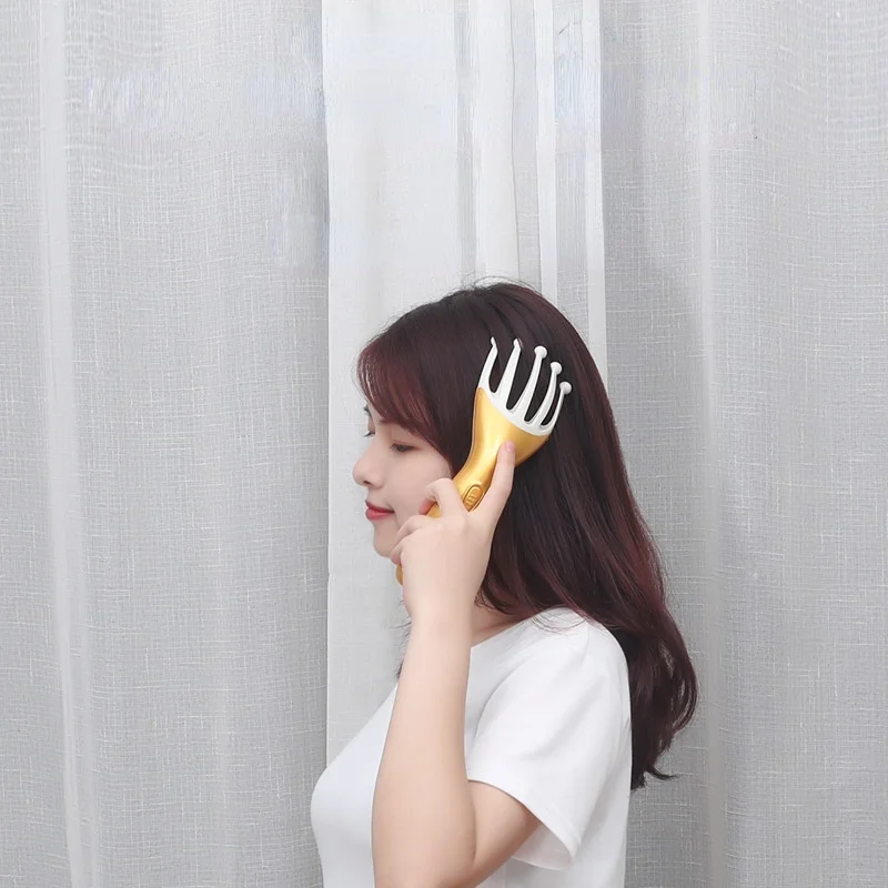 

Multi-purpose Dual-purpose Comb Plug-in Mini Scalp and Brain Massager Five-claw Steel Ball Electric Portable Massage Tools