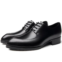 classic black white fashion leather shoes for men lace up party man british business dress shoes plus size 36 44