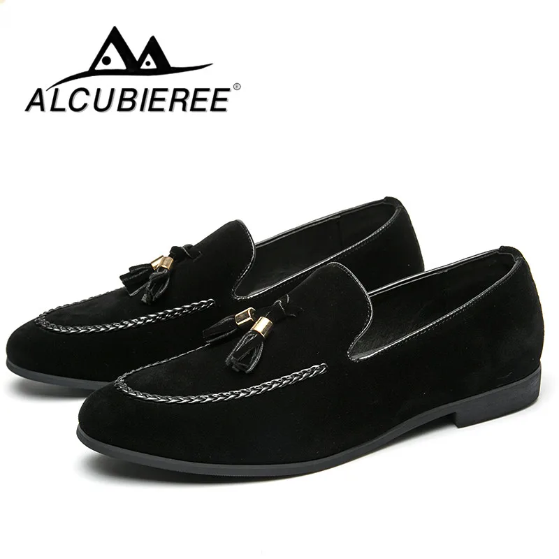 Осенние мужские туфли-лодочки ALCUBIEREE на плоской подошве Стильные повседневные