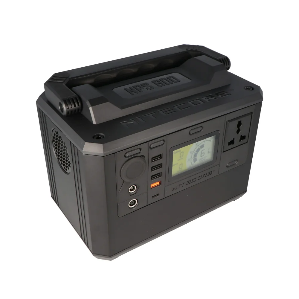 

Портативная электростанция 165000 мА · ч, 110 Вт · ч, солнечный генератор 220 В/В, 12 В, 5 В, внешний аккумулятор, AC DC QC3.0 Nitecore NPS600