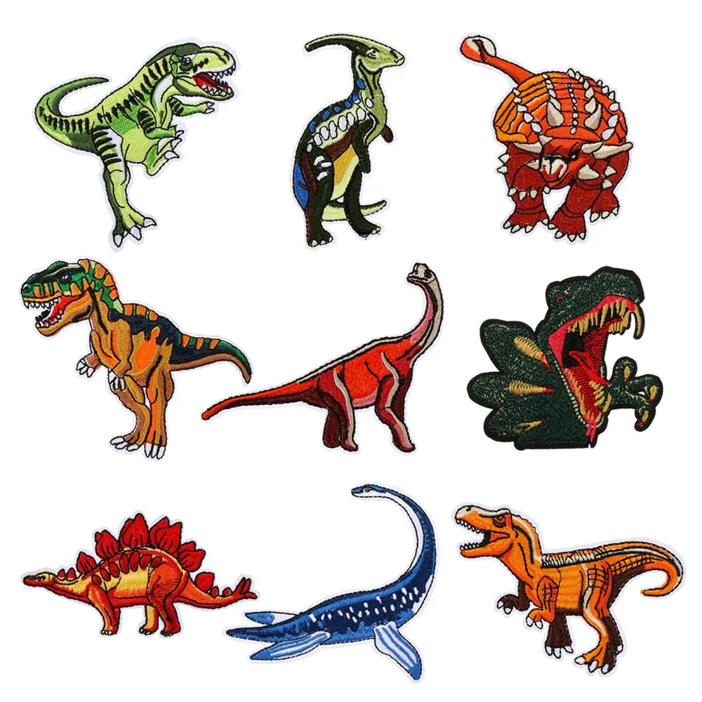 

DIY Sewing Clothing Accessories Embroidered Cartoon Embroidery Patches Dinosaur Animals Clothes Sticker