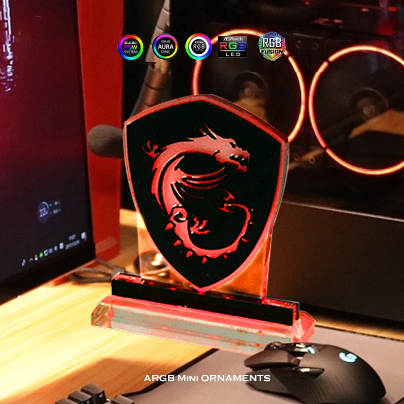 Персонализированные фигурки украшения DIY компьютерный чехол ROG MSI AORUS бренд тема