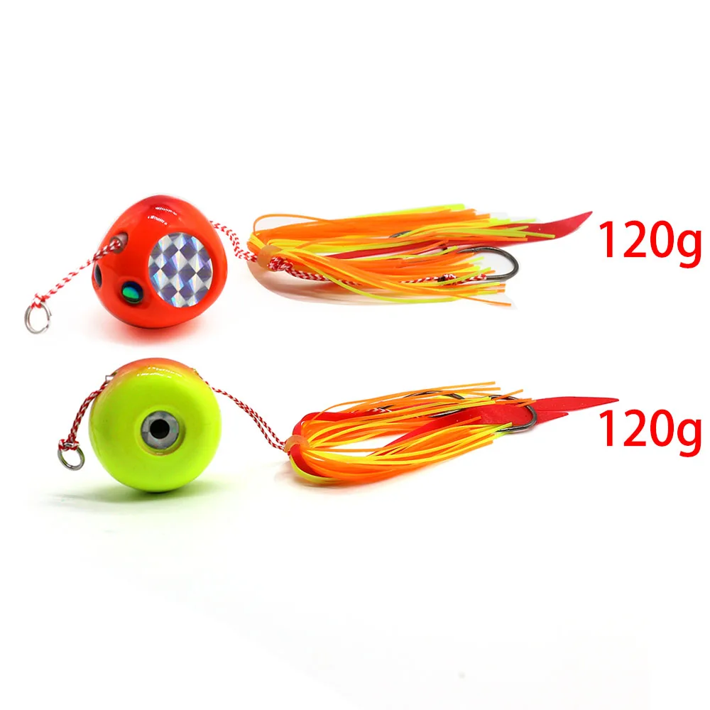 jig1 and jig2 JonStar 80 г 100 г 120 г глубоководная металлическая медленный джиг головка с резиновыми юбками светящаяся соленая вода marlin inchiku - Цвет: jig1 and jig2