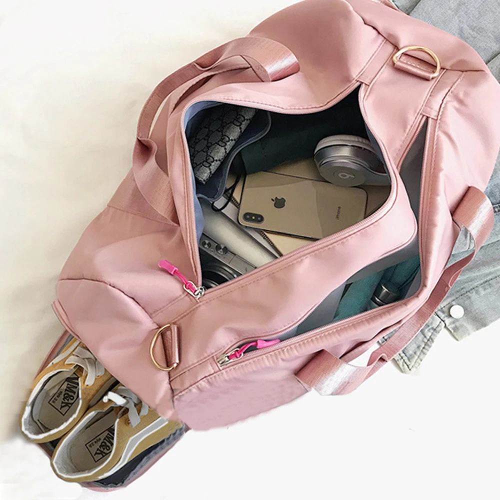 Женская сумка для тренажерного зала сухая и влажная фитнеса йоги с разделением