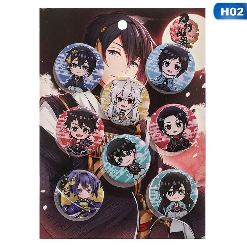 

8Pcs/Set Anime Demon Slayer: Kimetsu No Yaiba Cosplay Badge Kawaii Cartoon Collect Backpacks Bags Badges Button Brooch Gift