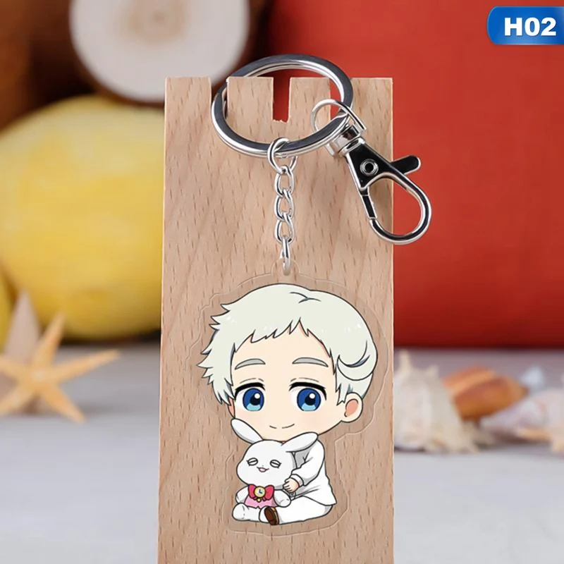 KEY4265H02 Аниме обещанный Neverland Yakusoku no Neverland Норман Рей Эмма Косплей стенд фигура акриловый брелок Шарм брелок подвеска - Цвет: KEY4265H02