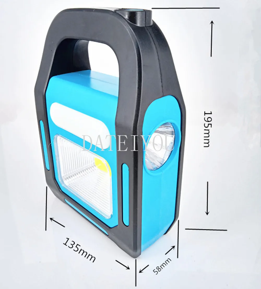 COB рабочий аварийный свет мобильный фонарь на солнечных батареях USB
