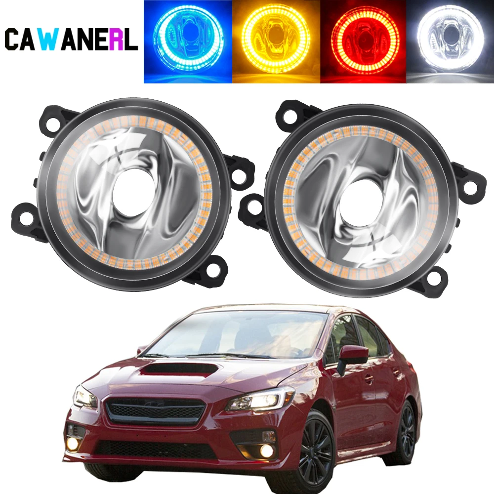

2 X Car Front Bumper Angel Eye Fog Light Assembly 20W Halo Ring Fog Daytime Running Lamp DRL H11 12V For Subaru WRX 2015 2016