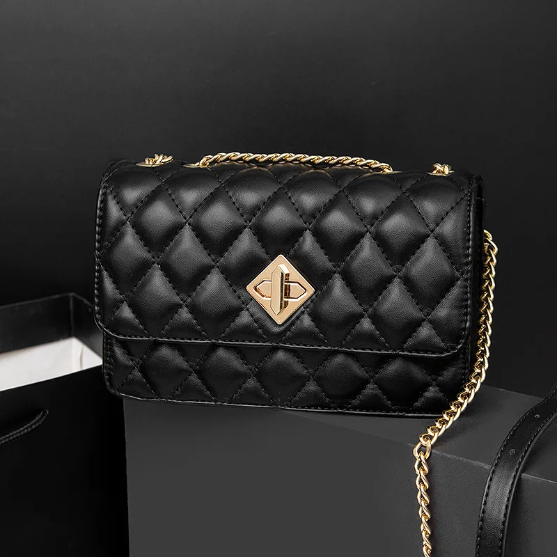 

Fashion Diamond Lattice Flap Bag Soft Leather Shoulder Bags for Women Brand Designer2021 Trending Ladies Crossbody Message Bags