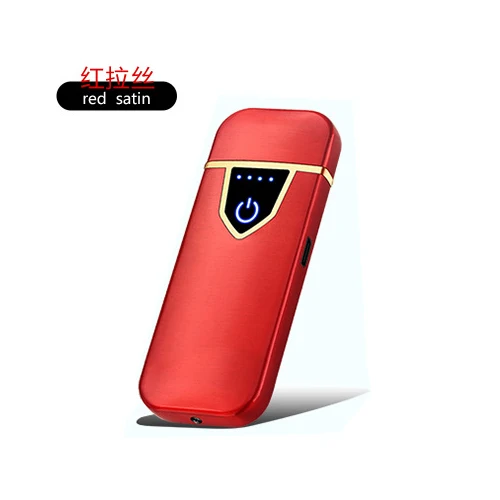 Red Беспламенная перезаряжаемая электрическая зажигалка с гнездом usb аксессуары для курения Пульс для сигарет электронная зарядка зажигалки для сигар - Цвет: Red