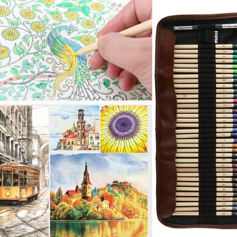 Профессиональный цветной карандаш 72 цветных карандаша Набор карандашей для