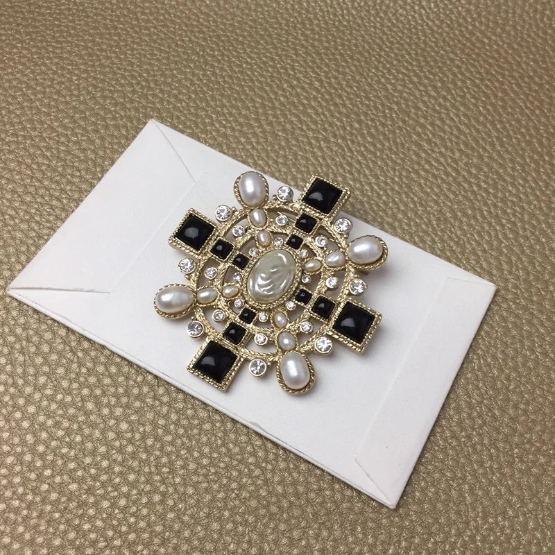 Брендовое модное ювелирное изделие, винтажный цветок камелии, брошь в виде подсолнуха, черный свитер, брошь, цветок, жемчуг, модные броши камелии