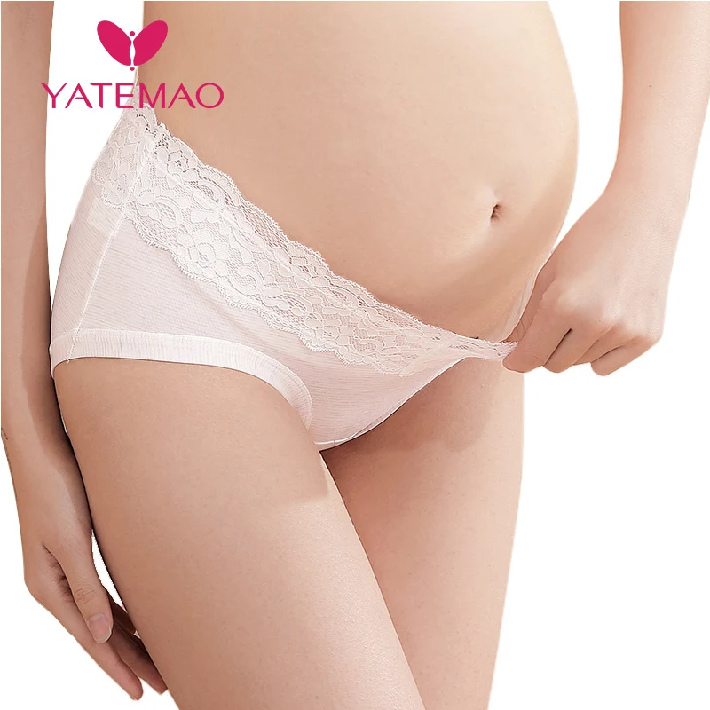 3 шт./компл. Нижнее Белье для беременных кружевные трусы с низкой талией
