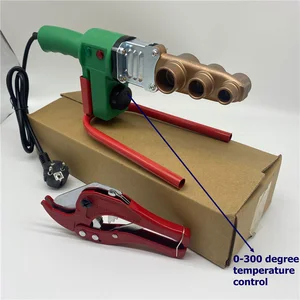 Бесплатная доставка температурный контроль PPR сварочный аппарат, машинка для сварки пластиковых труб с ppr Резак AC 220V 600W 20-32mm