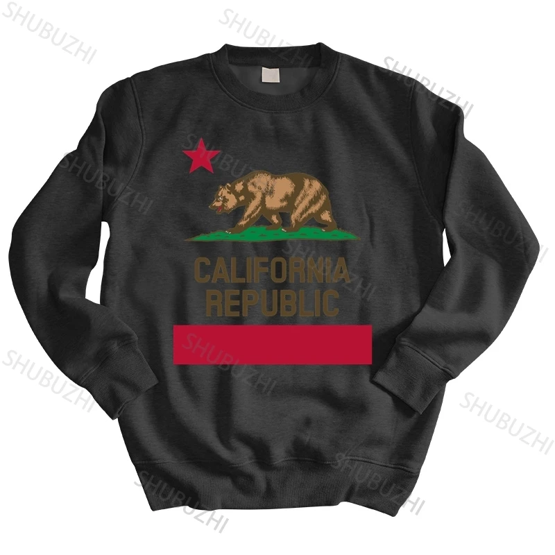 

Men sweatshirt spring California Republic Flag hoodies 1846 California State Flag Bear hoodies thin hoody thin style