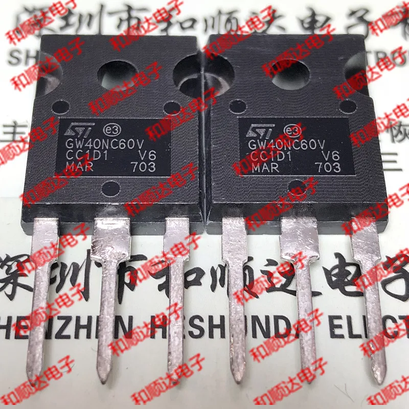 

Original 2pcs/ GW40NC60V STGW40NC60V TO-247 600V 50A