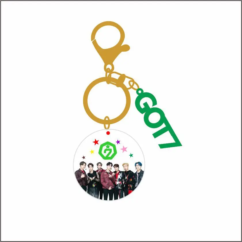 GOT7 1 шт. KPOP BLACKPINK LISA JISOO JENNIE ROSE брелок GOT7 TXT дважды акриловый брелок аксессуары ювелирные изделия брелки принадлежности для фанатов - Цвет: GOT7
