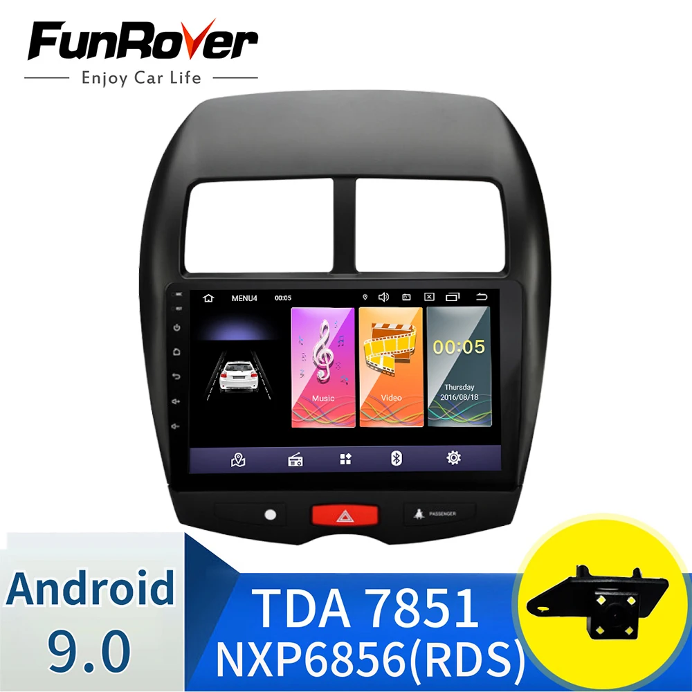 Автомобильный мультимедийный плеер Funrover Android 9 0 2.5D + IPS GPS радио DVD для Mitsubishi ASX CITROEN