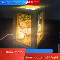 custom night light usb diy personalized photo lamps and nightlights christmas xmas gift holiday table lighting wooden frame