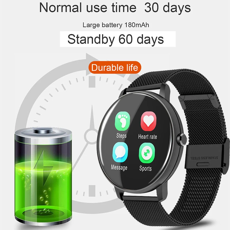 

LIGE 2020 Women Smart watch Sport multifunction Heart rate and blood pressure monitor Smart Watch Men Waterproof for Android ios