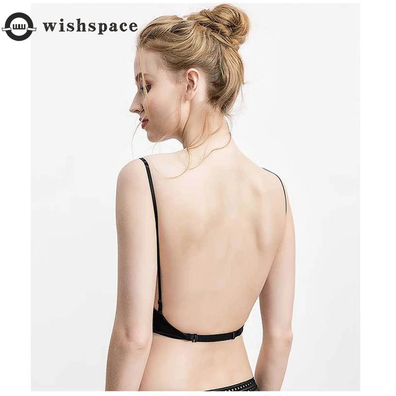 

New Big Backless Dress Hanging Off-the-shoulder Neck Backless Female Underwear Thin Beauty Vacation U Back the Bra to Cover