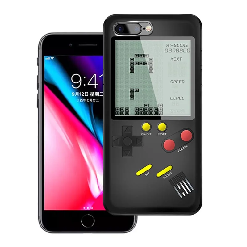Ретро игровой чехол для телефона Tetris iPhone 6/7/8/X/XS/Plus игровая консоль портативного