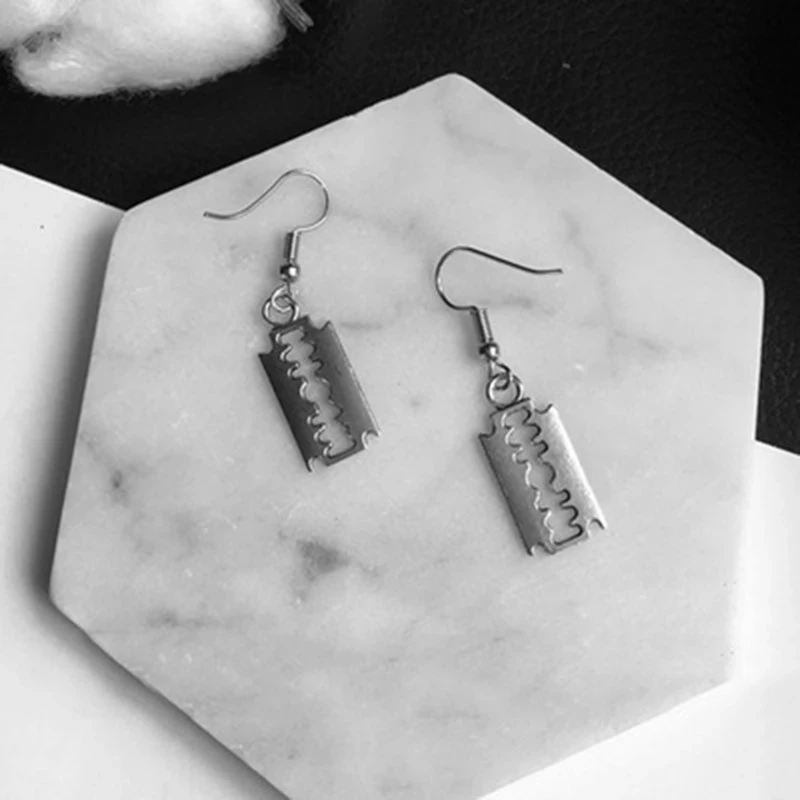 

Fashion Personality Punk Earrings Dark Line Wild Knife Earrings Earrings