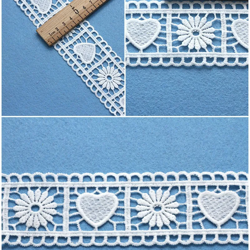 7 Yards Lace Ribbon Embroidered trimmings for sewing accessories Home Furnishing garment dress french style Decoration | Аксессуары для