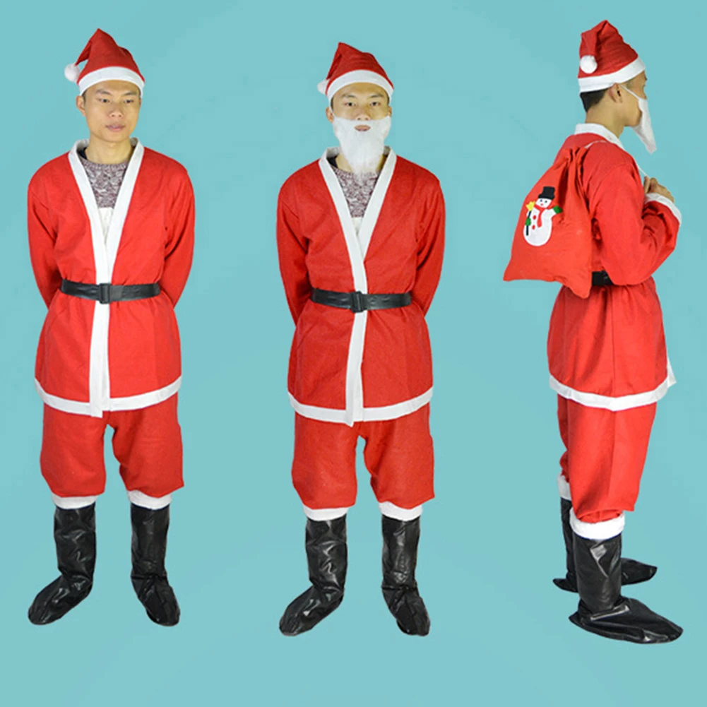 Рождественский удобный унисекс костюм Санта Клауса мягкая Рождественская